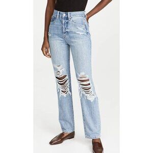 Pistola Womens Cassie Destroyed Button Fly Straight Leg Jeans Size 26 I142